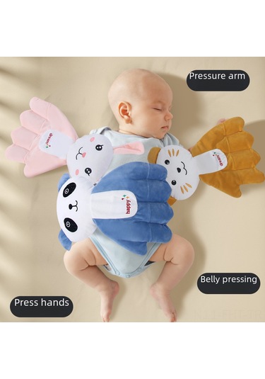 Hangfox Bebe Uyku Helper: Korku Atlama Engelleyici, Konforlu Uyku Için Isıtılabilir Bademlik, Tavşan Desenli El Şekilli Yastık 1-3 Yaş