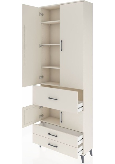 Arges Dolap 5 Raflı 3 Çekmeceli 4 Kapaklı 88x30x243 Aytaşı-ay... Aytaşı