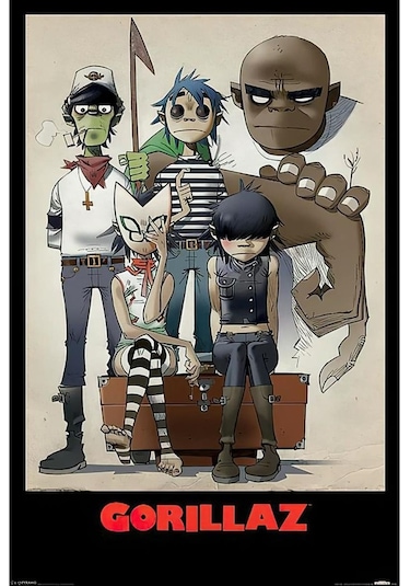 Gorillaz Rock Müzik Duvar Posteri - Çerçevesiz