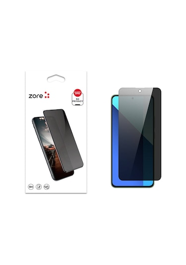 Zore Xiaomi Redmi Note 13 4g New 5d Privacy Temperli Ekran Koruyucu