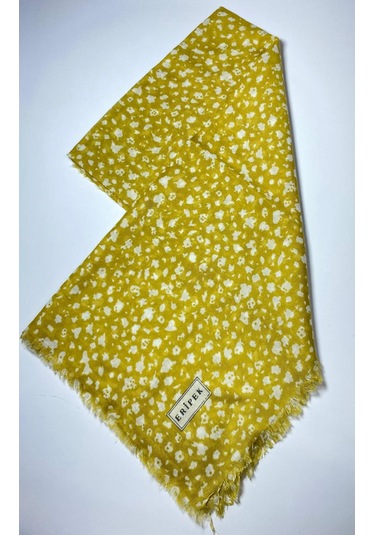 Saçaklı Pamuk Tülbent - 05504 - 95 X 95 / Yağ Yeşili - 03 Yağ Yeşili - 03