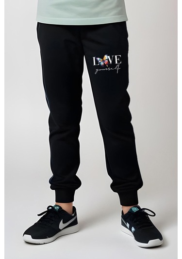 Fyk Kids Kız Çocuk Baskılı Love Your Self Bel Detayı Lastikli Alt-üst Takım Mint Yeşil Mint Yeşili