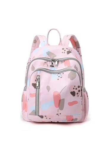 Jialan Bebek Bezi Sırt Çantası Moda Mumya Seyahat Bebek Çantası Pembe