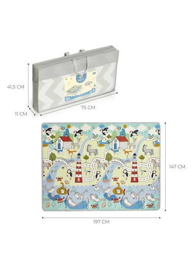 Kinderkraft Matty 2 Çift Taraflı Köpük Oyun Matı 197x147