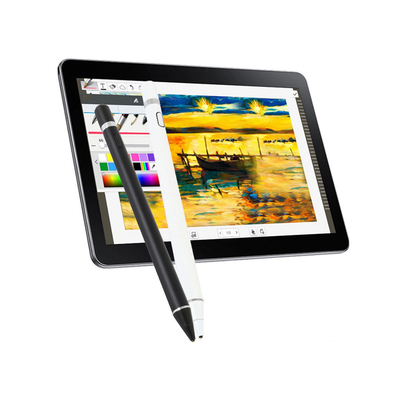 Padalink Elastik Bakır Uçlu Dijital Kalem - Hassas Çizim Ve Yazma, İos/android/windows Uyumlu, Usb Şarjlı, Otomatik Kapatma Özelliği Gümüş