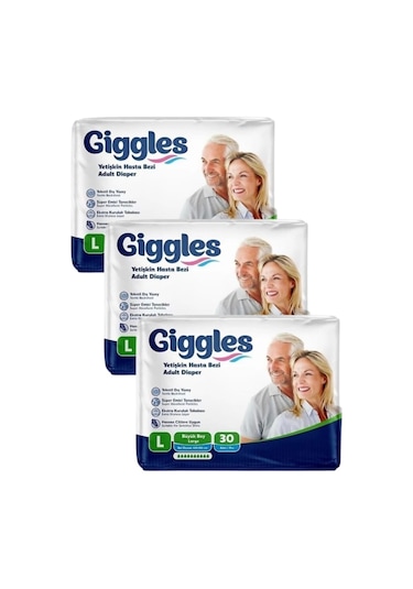 Giggles Belbantlı Yetişkin Hasta Bezi Büyük Boy L 3 x 30'lu