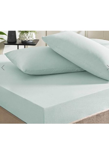 Taç Ranforce Lastikli Tek Kişilik Çarşaf Set Mavi Mavi
