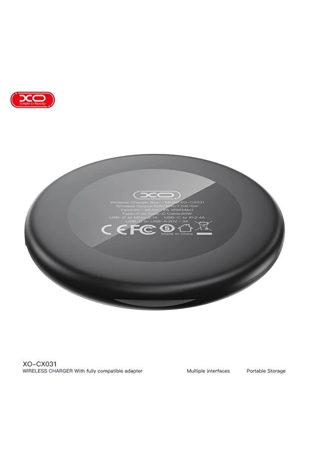 Xo-cx031 Type-c Kablolu Micro&lightning&usb-a Adapto Rlu 15w Kablosuz C Oklu S Arj Aleti Sı Yah
