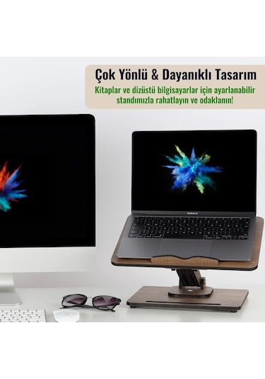 Kitap Okuma Standı Katlanabilir 360º Dönebilen