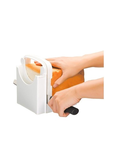 Tongxida Pratik Taşınabilir Ekmek Dilimleyici - Beyaz, Kolay Kullanım Kesici Beyaz