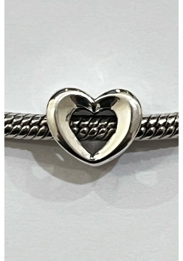 Mini Kalp Charm Gümüş