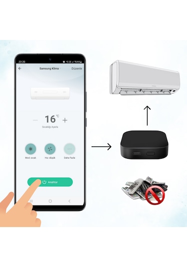 Sıcaklık Ve Nem Sensörlü Wifi Akıllı Ir Kumanda
