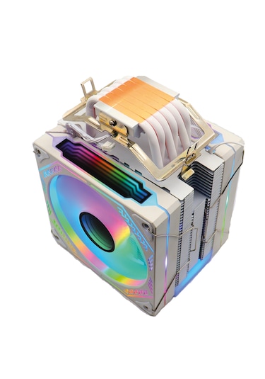 Zoko Ice Pro Wp6 Beyaz Auto Rainbow Fanlı Kule İşlemci Fanı