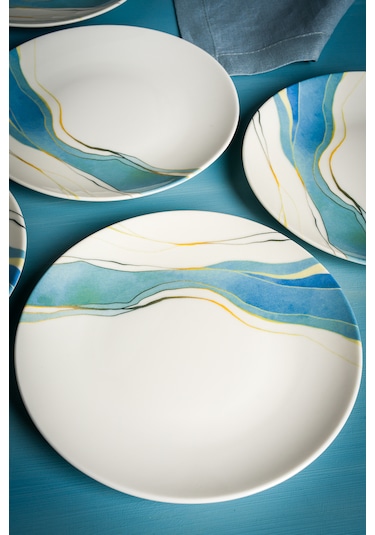 Breeze 6 Parça Porselen Pasta Seti 19 Cm