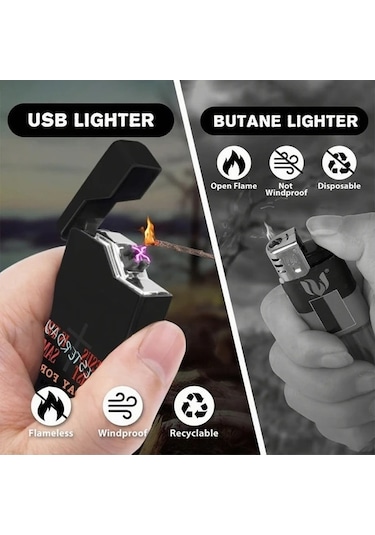 Trendooze Cloud011 Gri Usb-c Şarjlı Rüzgar Geçirmez Çakmak, Pratik Çözüm Gri