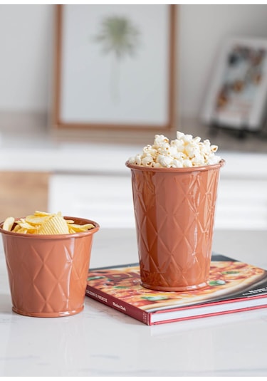 The Mia Prizma Popcorn Kasesi Terracota