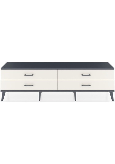 Arges Tv Ünitesi 4 Çekmeceli 176x30x51 Çam-antrasit/aytaşı Antrasıt/aytası