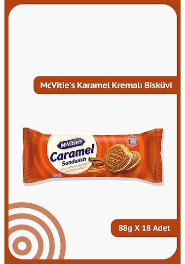 Mc Vities Karamel Ve Tarçın Kremalı Bisküvi 88,2 Gr X18 Adet