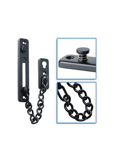 18,5 4,6 1 Cm Güvenlik Kapı Zinciri Dar Kapı Durdurucu Yaylı Hırsızlık Önleyici Kapı Kilidi Vidalı Ev İç Mekan D