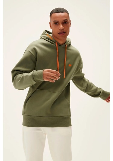 Bad Bear Blaze Erkek Haki Kapüşonlu Sweatshirt 220212037-THY Haki