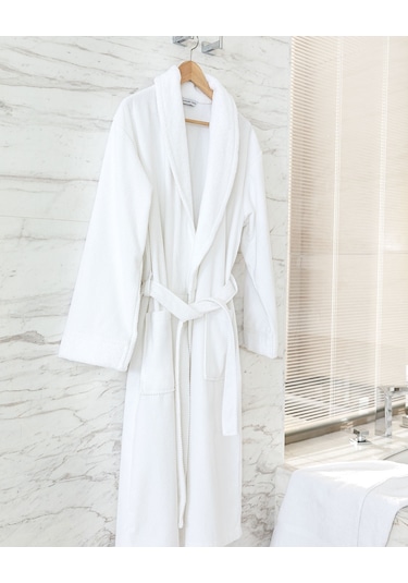 Madame Coco Riz Şalyaka Unisex Bornoz 1kborn0101beyaz