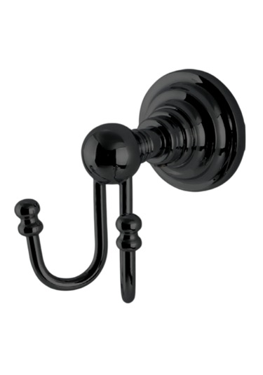 Çelik Banyo Paslanmaz Pirinç Ottoman İkili Askılık Mat Siyah