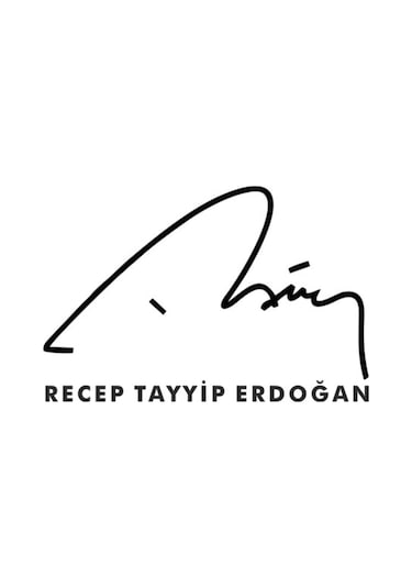 Recep Tayyip Erdoğan Imza Araba Sitcker Yapıştırma