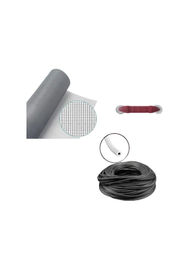 Netpen 3'lü Sineklik Seti 700x80 Cm Tül, 22 Mt. Siyah Conta, Fitil Çekme Aparatı 700x80 Cm