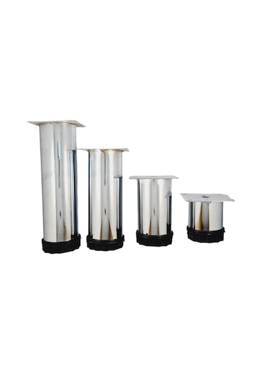 40 LIK 10 CM PARLAK KROM METAL YUVARLAK AYAK ( 4 ADET )