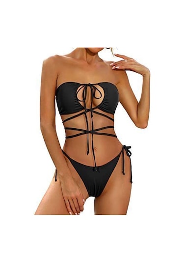 Deep Beach Bağlama Detaylı Bikini Takım Db200780bt 001