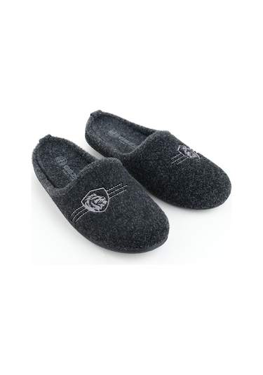 Gezer Kışlık Gondol Erkek Ev Terliği Siyah