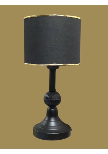 Cılındro Abajur Masa Lambası Siyah