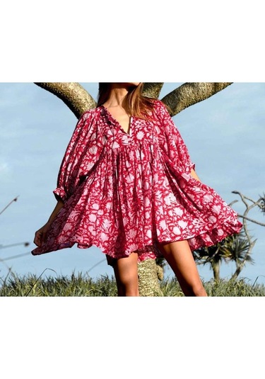 Yaz Kadın Elbisesi Moda Büyük Metre Gevşek Askılı Kişiselleştirilmiş Edebi Retro Avrupa Ve Amerikan Tarzı Baskılı Elbiseler Kırmızı Yaz Kadın Elbisesi Moda Büyük Metre Gevşek Askılı Kişiselleştirilmiş Edebi Retro Avrupa Ve Amerikan Tarzı Baskılı Elbiseler Kırmızı