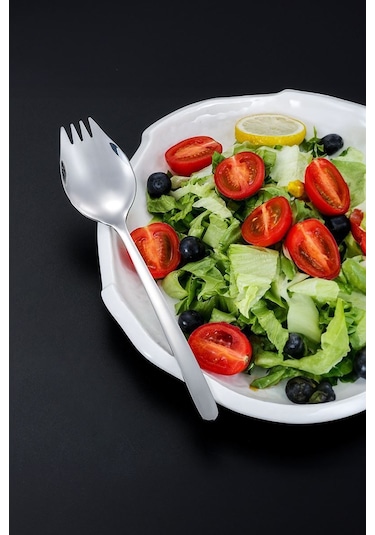 304 Çelik Silver Çatallı Kaşık Sofra Salata Meyve Çatalı Cin751