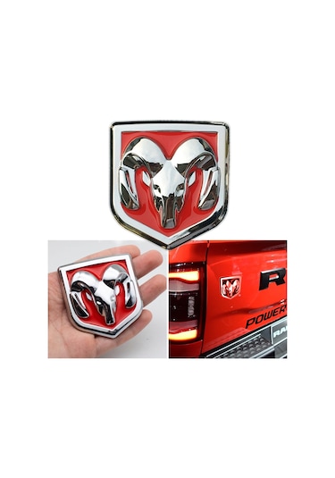 Dodge Arma 6x6 Cm Kırmızı Metal 3d