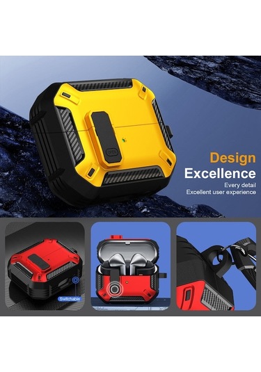 Youmex Samsung Galaxy Buds3/buds3 Pro İçin Tpu+pc Koruyucu Kılıf, Şarj Kutusu防滴 Kapak - Siyah Siyah