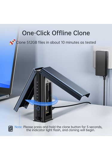 Acasis EC6604 3.2,10Gbps,2x8TB Uyumlu,Fanlı,Clone