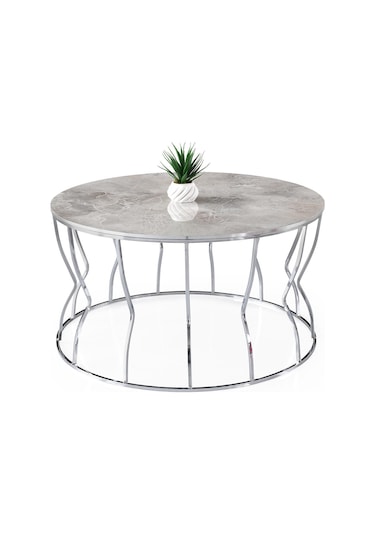 Lale Metal Orta Sehpa Yuvarlak 80x43cm 001