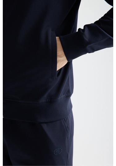 Shooter Sportswear Elit Class Füme Erkek Eşofman Takımı Mevsimlik Kapüşonlu Manşetli Rahat Kalıp Lacivert