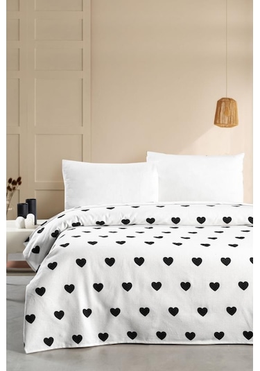 Hamlet Tek Kişilik Pike Yatak Örtüsü 170 X 230 Siyah