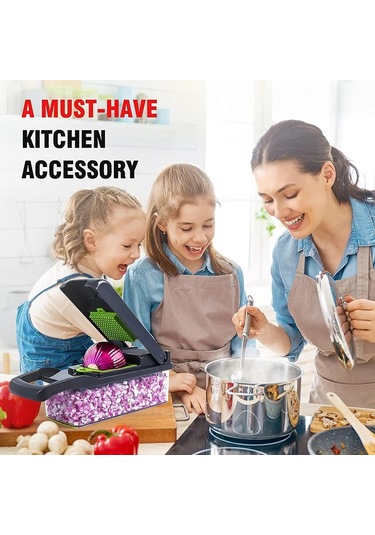 Çok Fonksiyonlu Sebze Dilimleme Kesici Öğütücüler Sepeti Ile 1 Parça