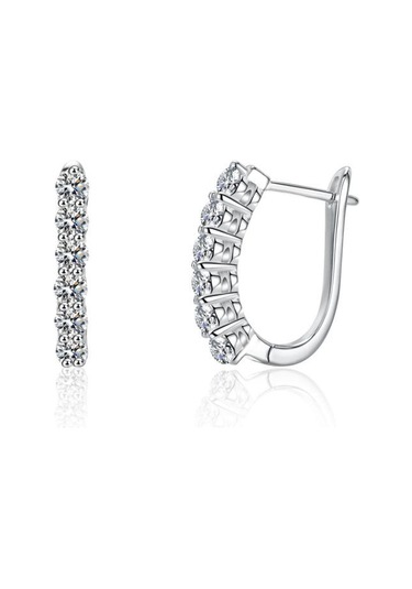 Gümüş Bague Ringen S925 Gümüş Mosan Pırlanta Kadın Geometrik Küpe Basit Moda Sevgililer Günü Hediyesi