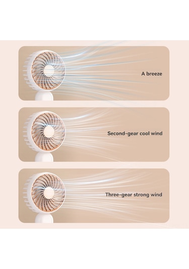 Padalink 2024 Taşınabilir Usb Şarjlı Mini El Tipi Klima - 1200mah Pil, 2 Saat Şarj, Pembe