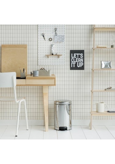 Brabantia Çöp Kovası Newicon Brillant Steel Pedallı Çöp Kutusu 12 Mat Krom