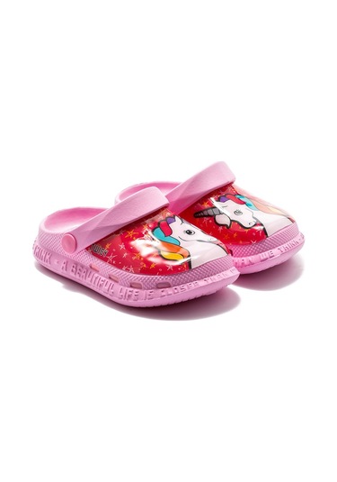 Twigy Unıcorn Çocuk Sabo Terlik Pembe 22/29 DD1007 Pembe