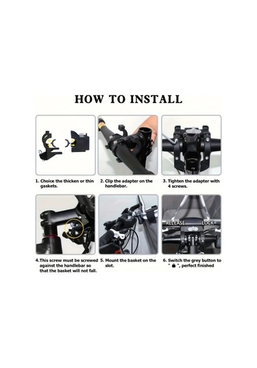 Brightnova Kedi Köpek Katlanır Hızlı Çıkarılır Bisiklet Sepeti Siyah Dayanıklı Alüminyum Taşıyıcı