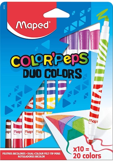 Maped Keçeli Boya Kalemi Duo Tip 10 Lu 20 Renk 847010