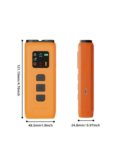 Willowhaven 2025 Usb Şarjlı Portakal Köpek Havlama Önleyici Ses Dalgası Flaş Işık