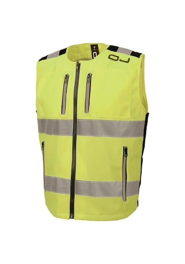 Oj Flash 2 Reflektörlü Yelek Gri - Sarı