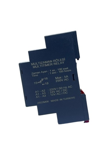 Ekon 98503 Zr-m1 Zaman Rölesi 1-100sn Çok Zamanlı